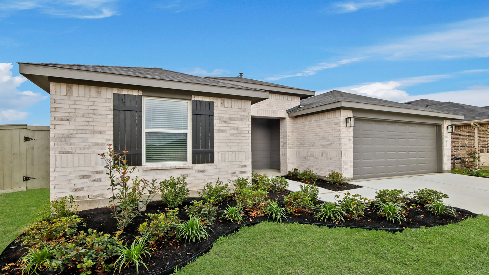One story home with two car garage