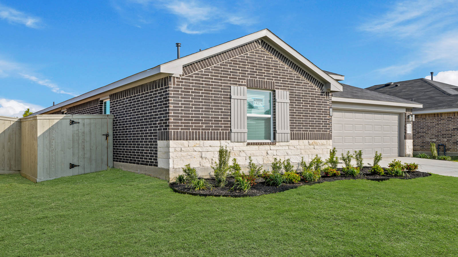 One story home with two car garage