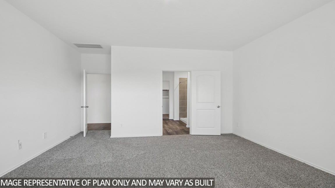 Primary bedroom with bright windows