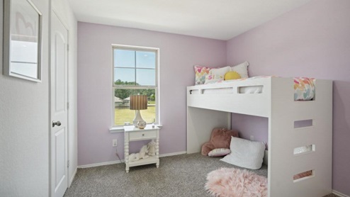 Second story secondary bedroom with window