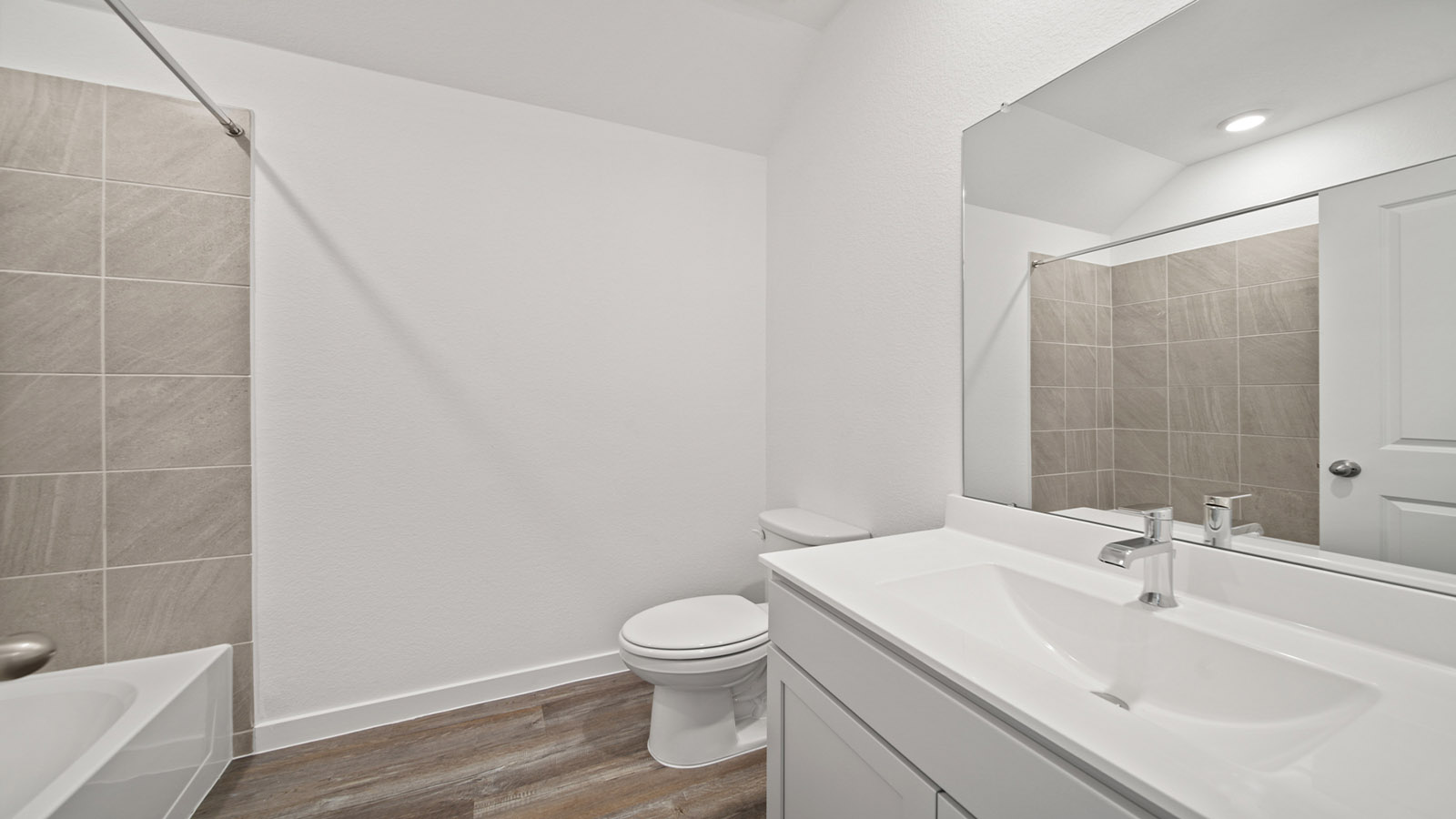 Secondary bathroom with single sink