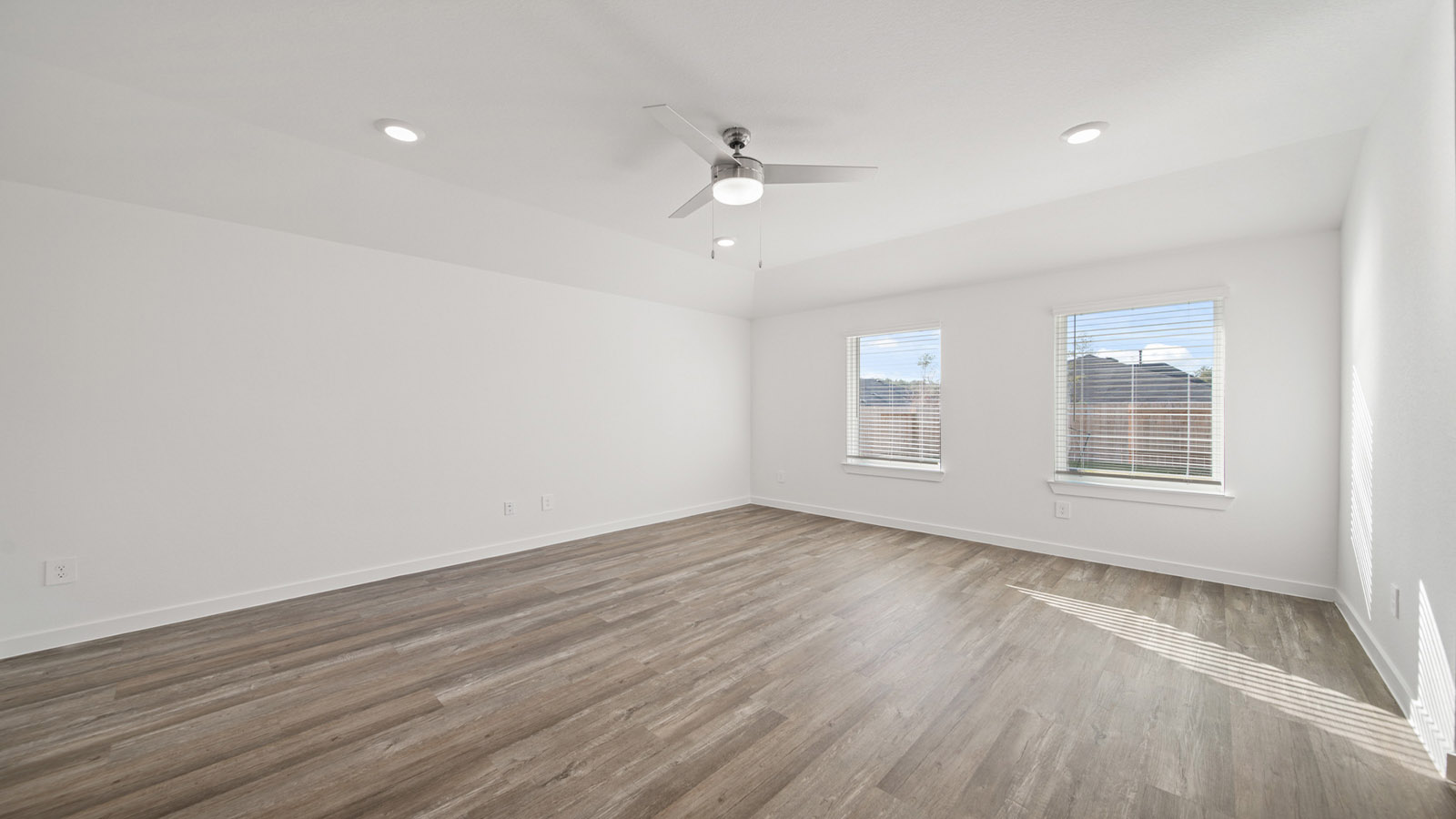 Open concept living, dining, and kitchen area