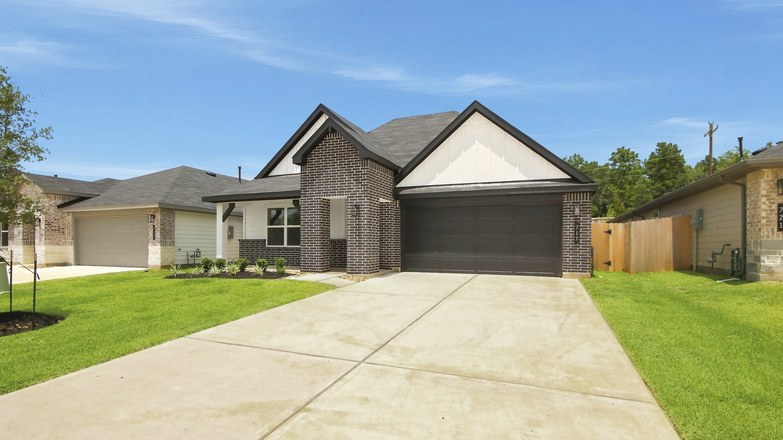 One story home with two car garage