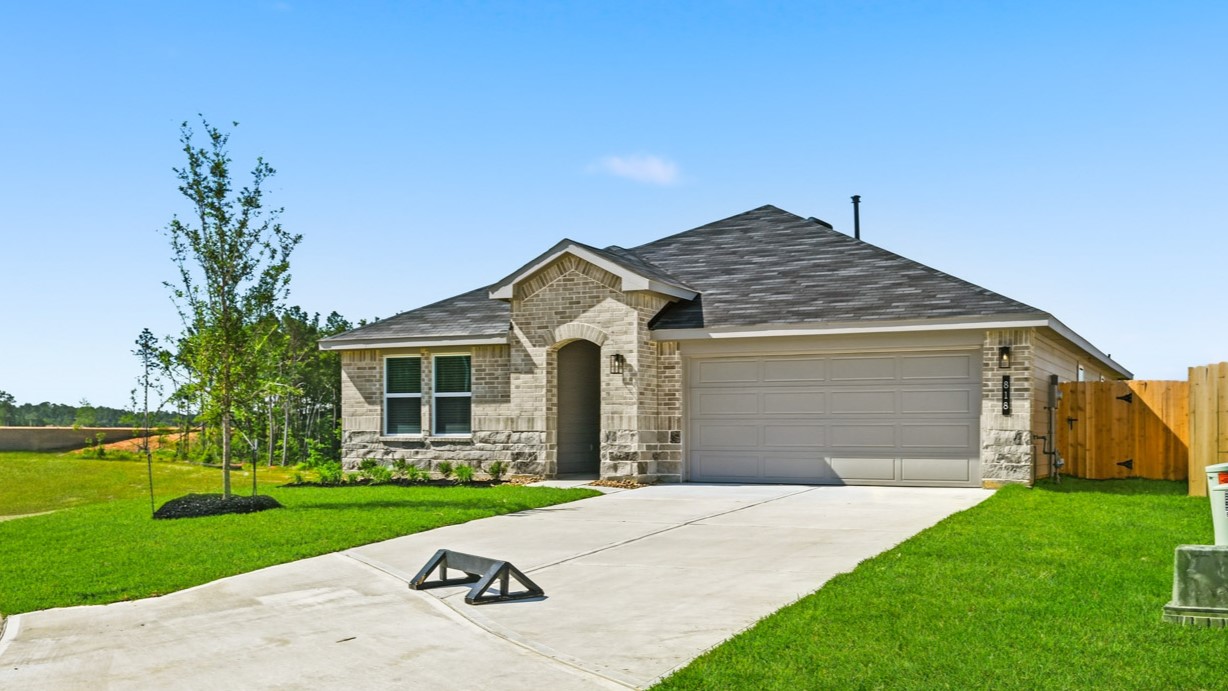 One story home with two car garage
