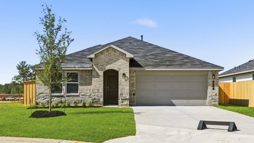 One story home with two car garage