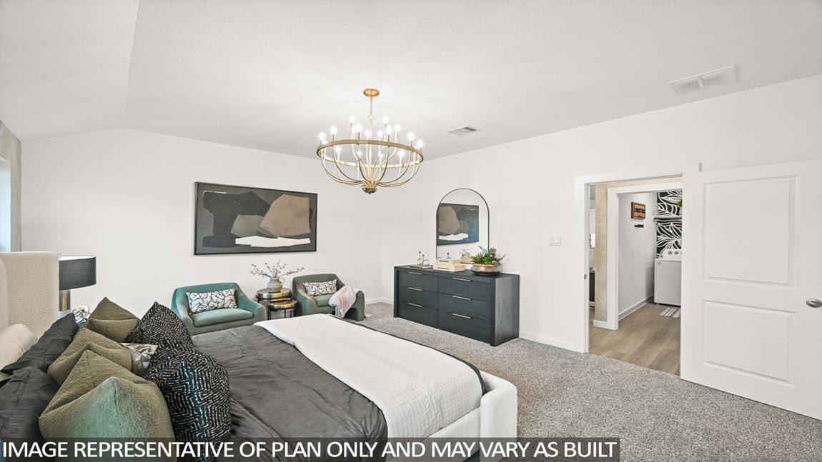 Primary bedroom with bright windows