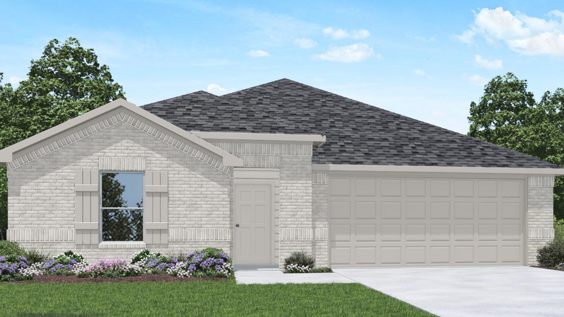 One story home with two car garage
