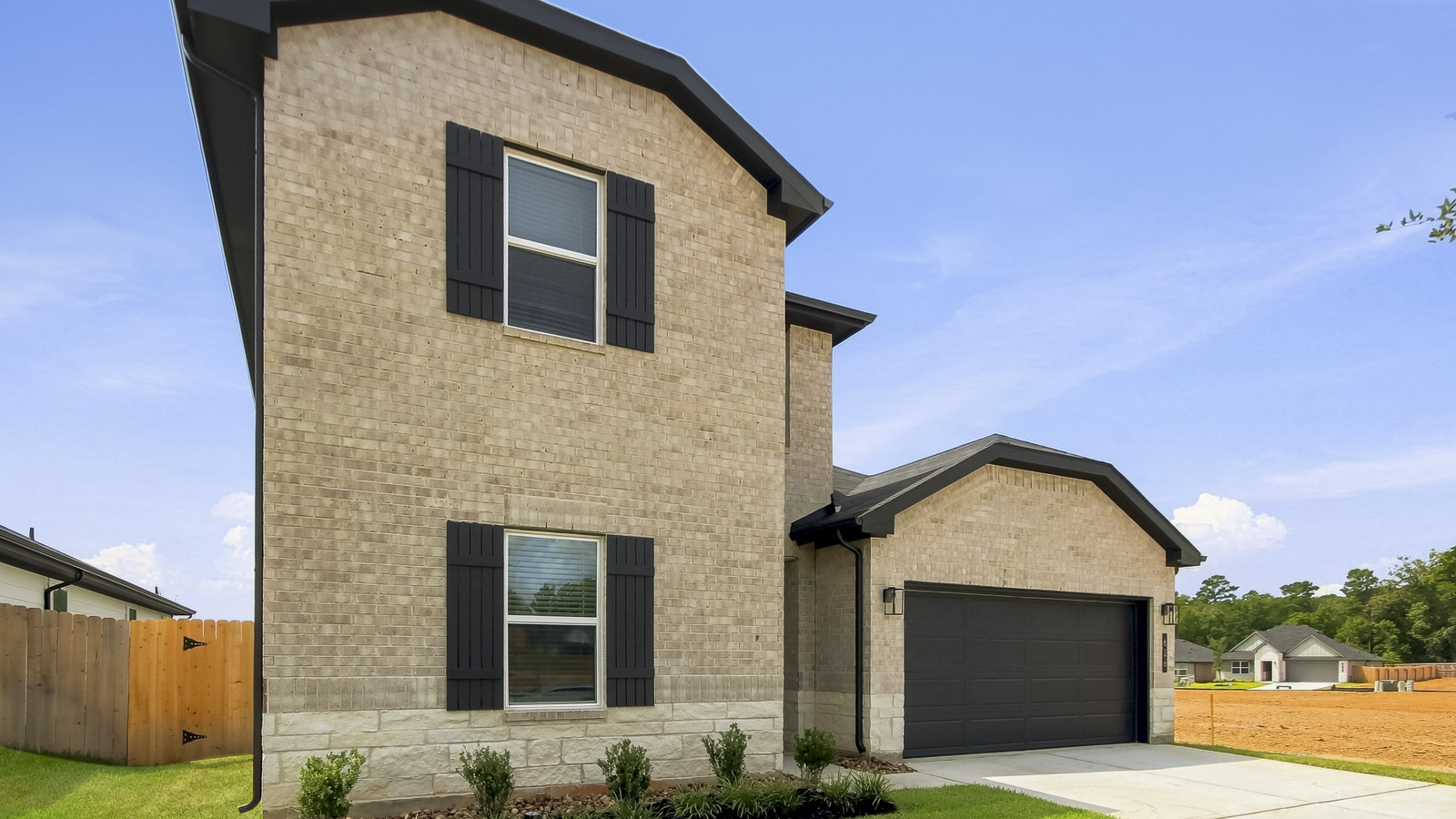 Two story home with two car garage