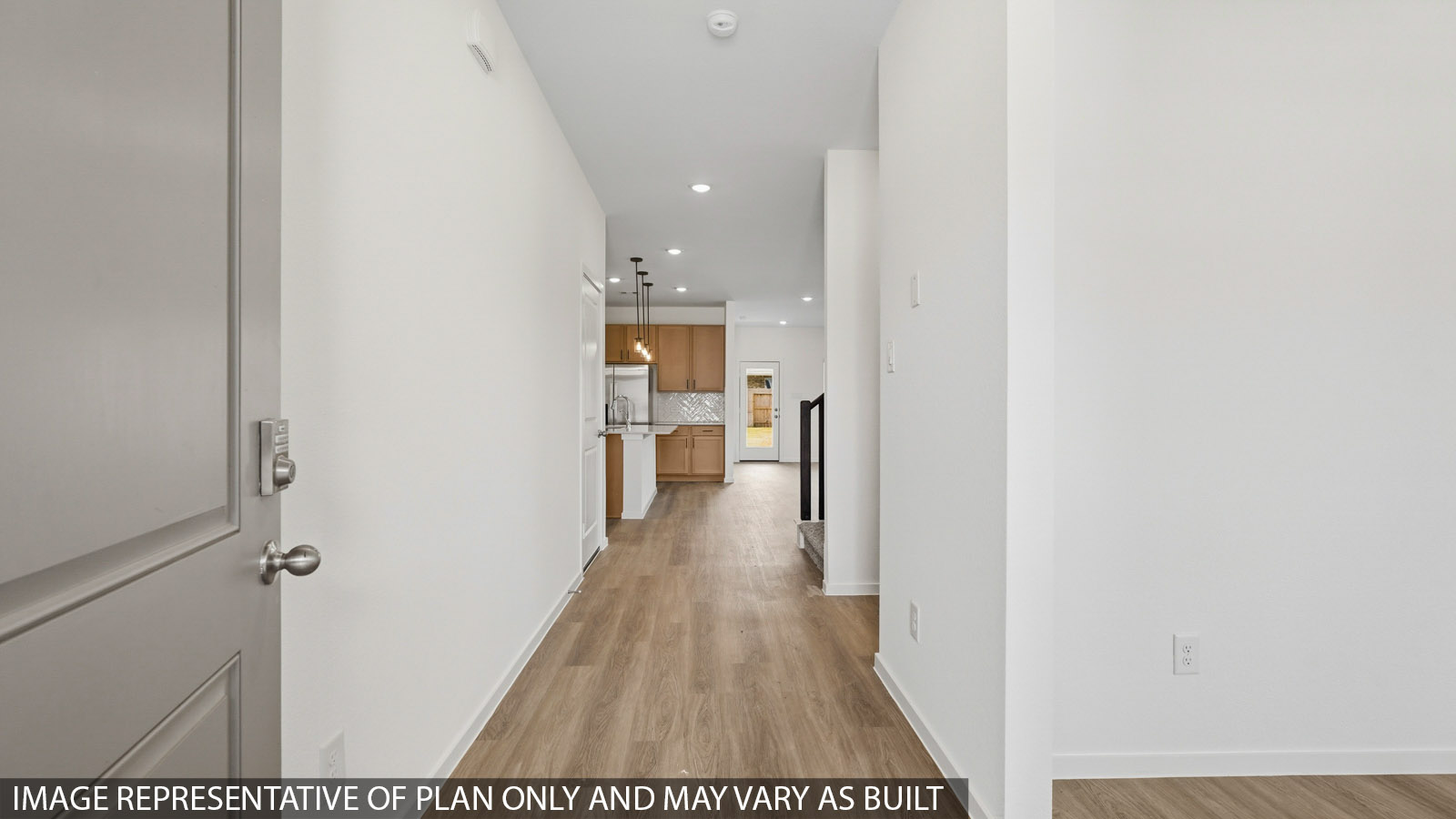 Entry hallway with vinyl flooring