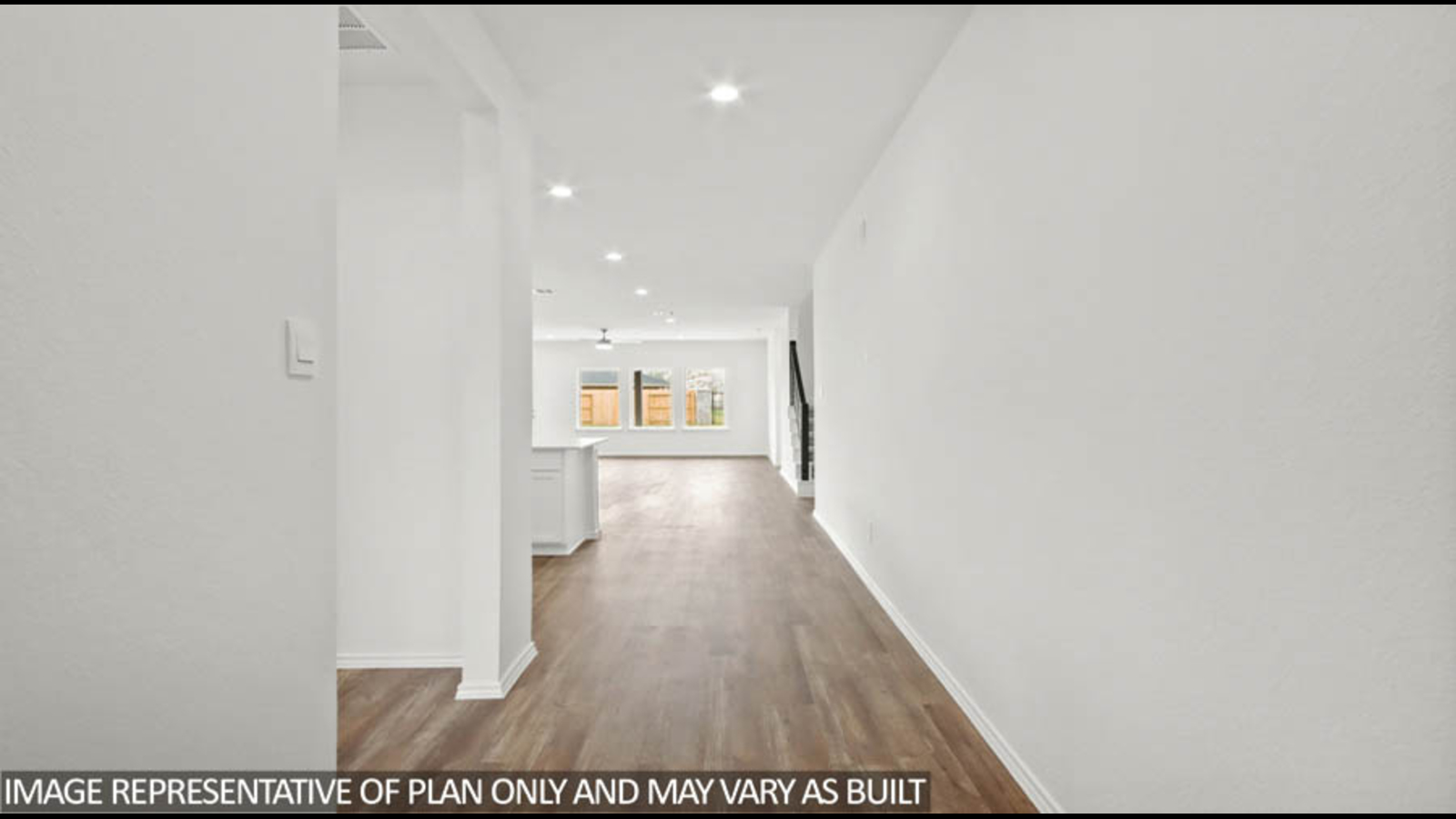 Entry hallway with vinyl flooring