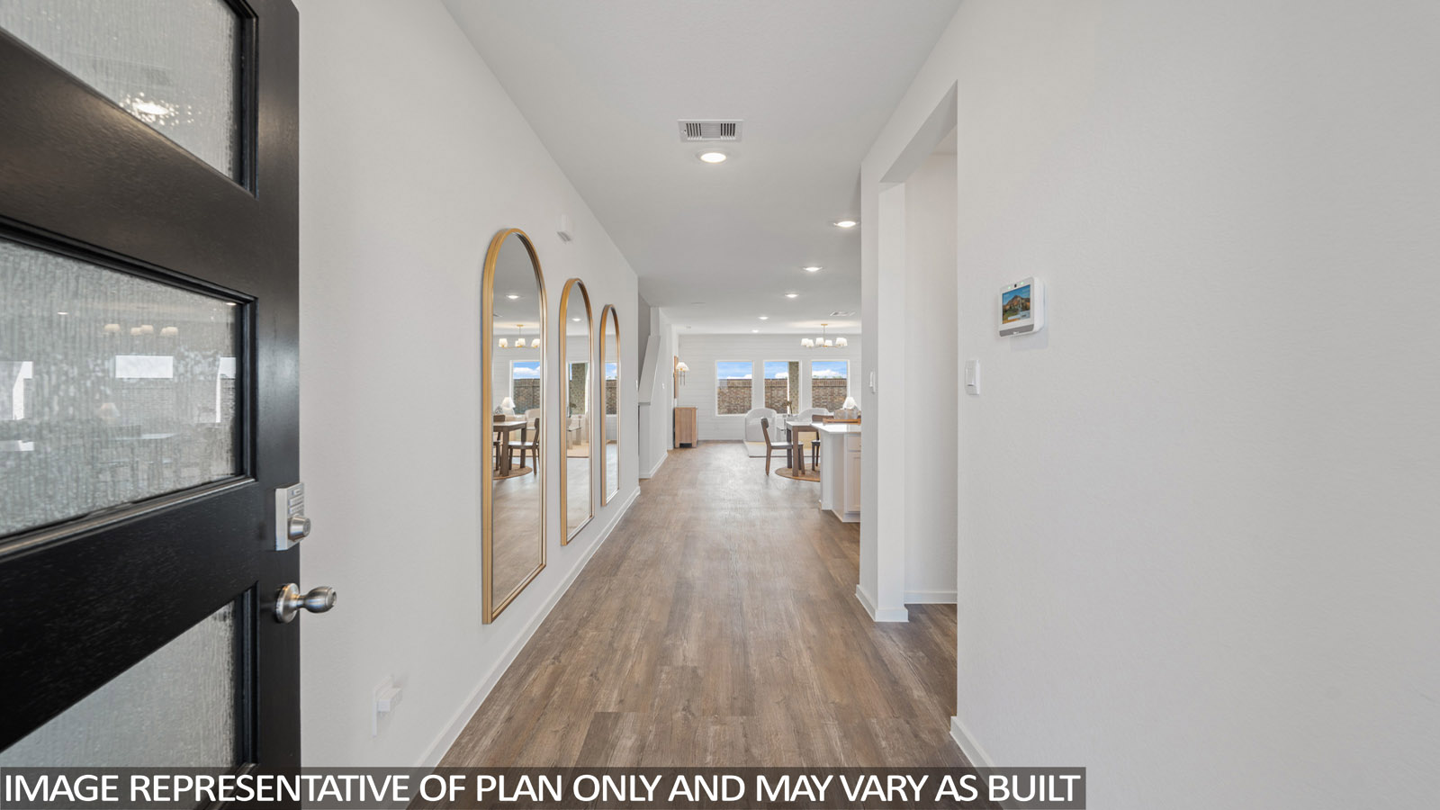 Entry hallway with vinyl flooring