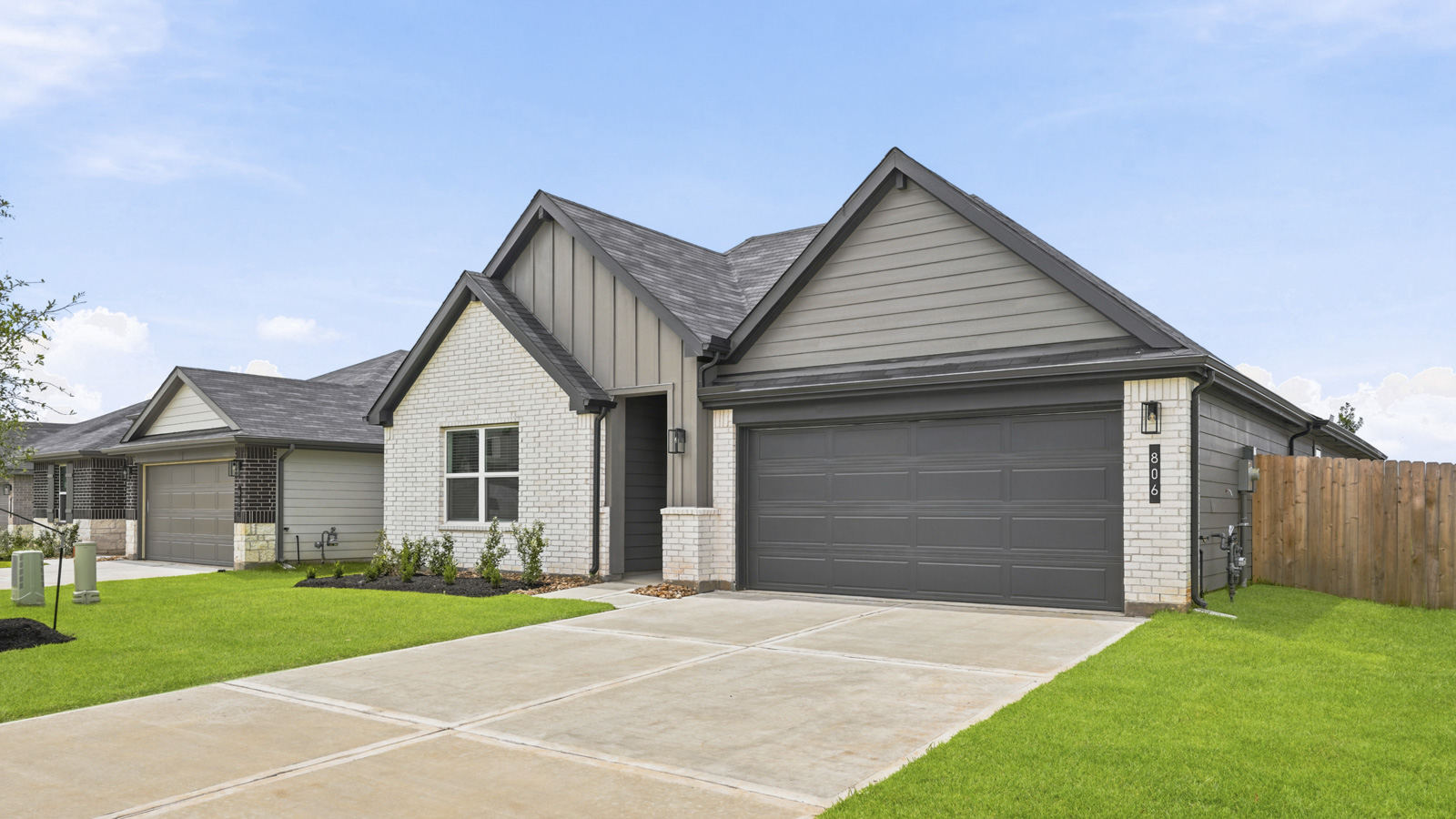 One story home with two car garage