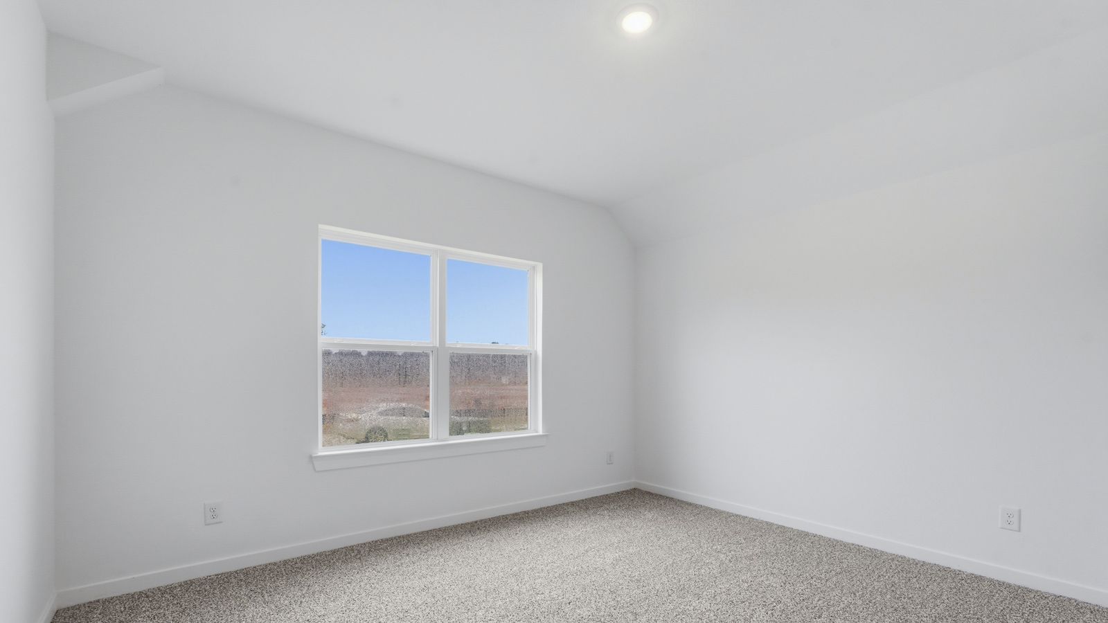 Secondary bedroom with carpet flooring