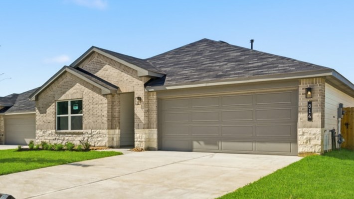 One story home with two car garage