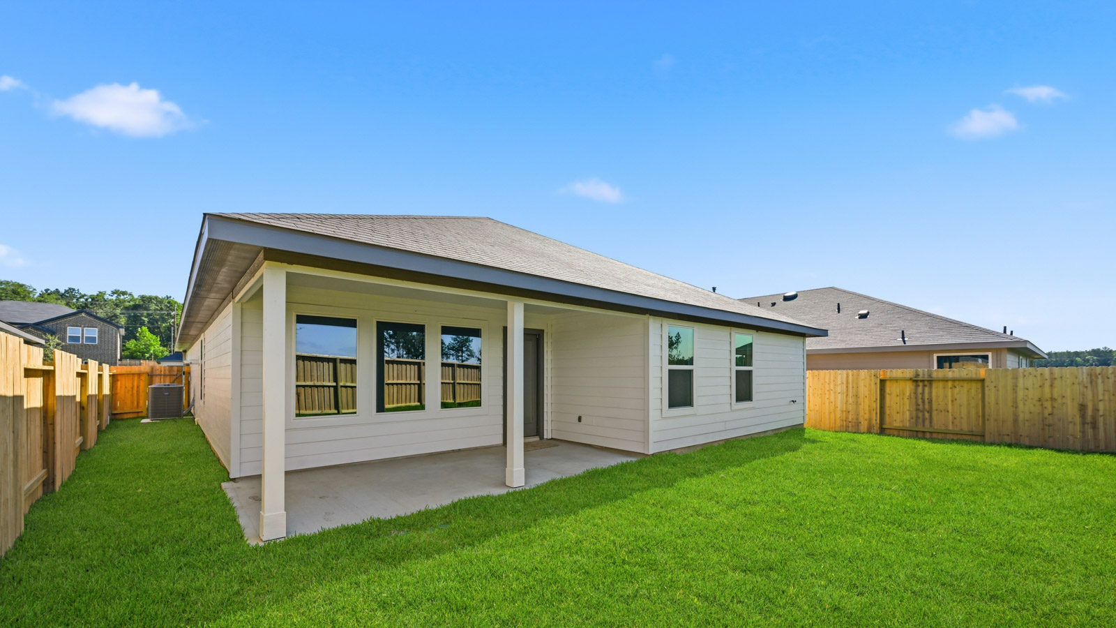Fully Landscaped backyard