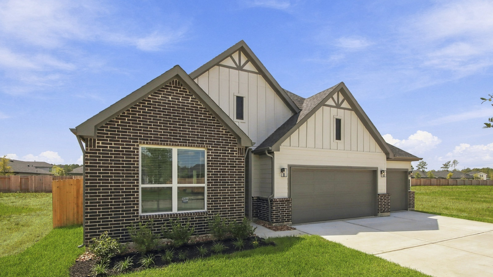 Two story home with two car garage