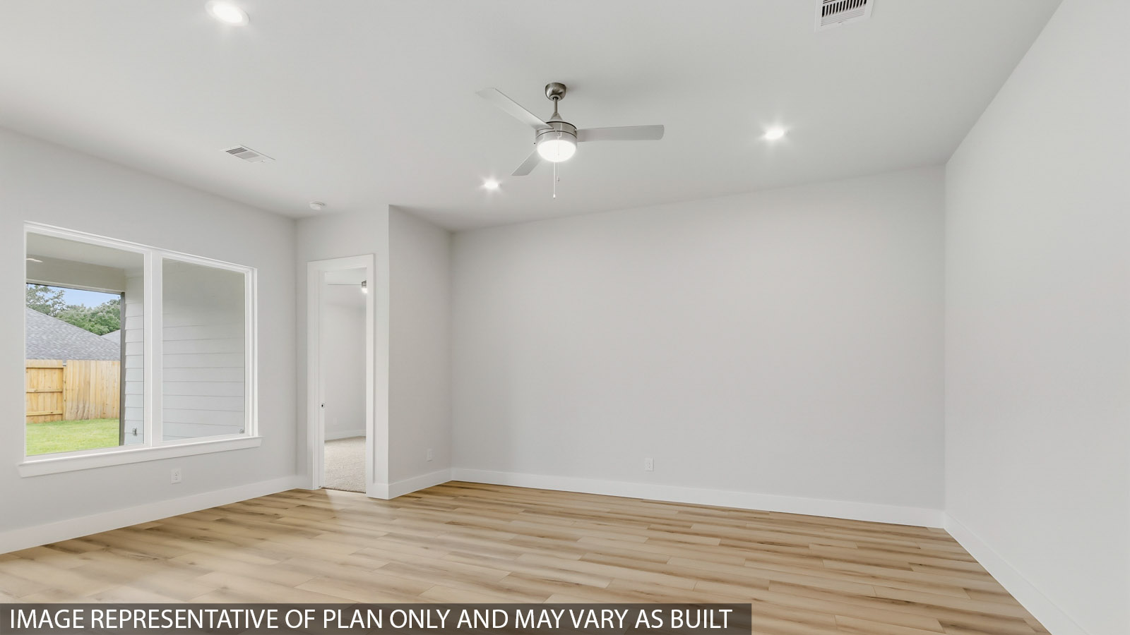 Open concept living, dining, and kitchen area