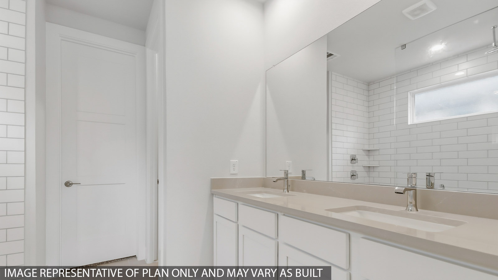 Primary bathroom with double sinks