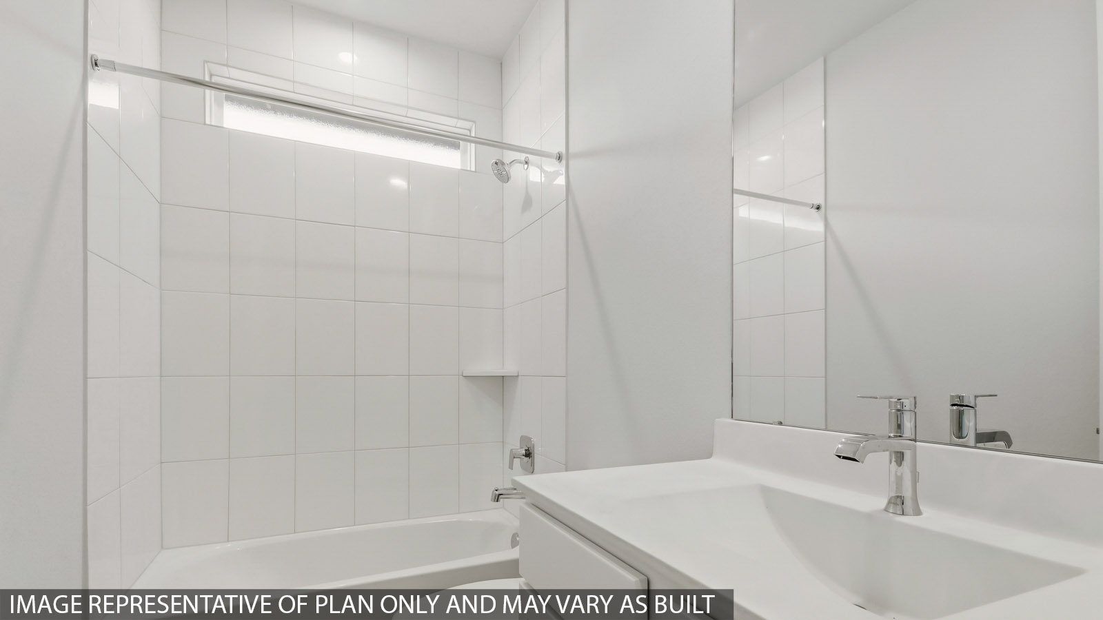 Secondary bathroom with single sink