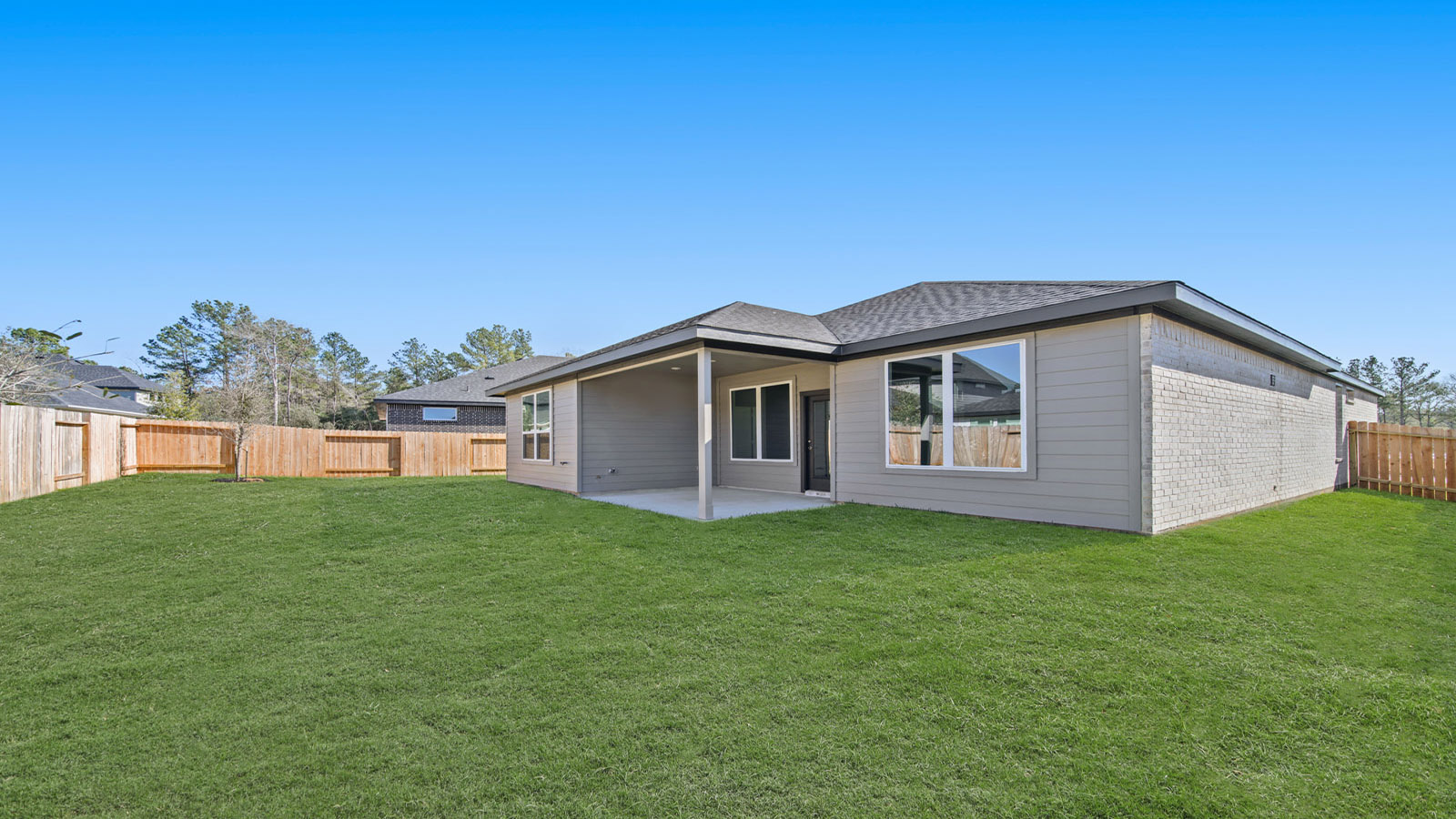 Fully Landscaped backyard