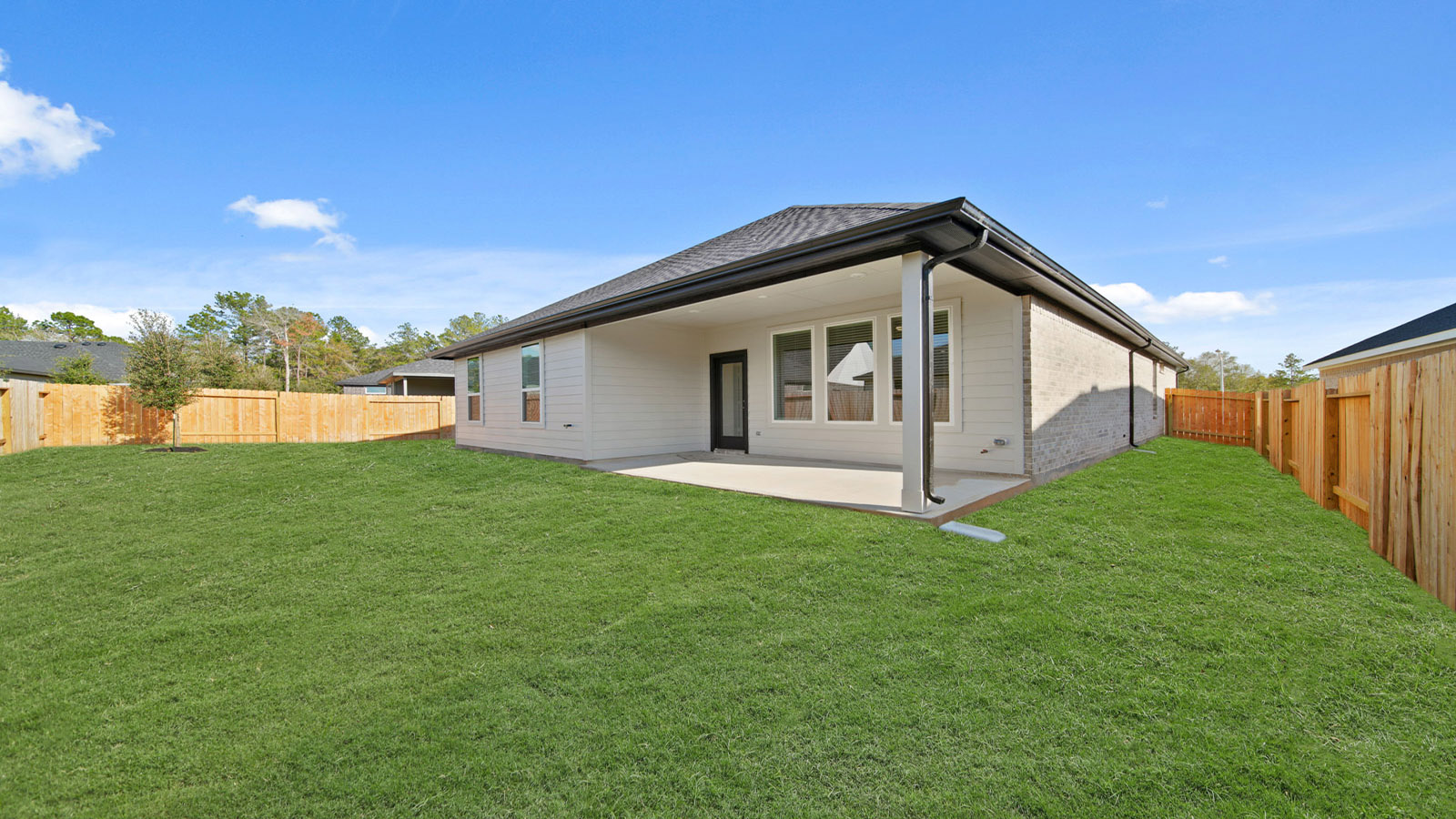 Fully Landscaped backyard