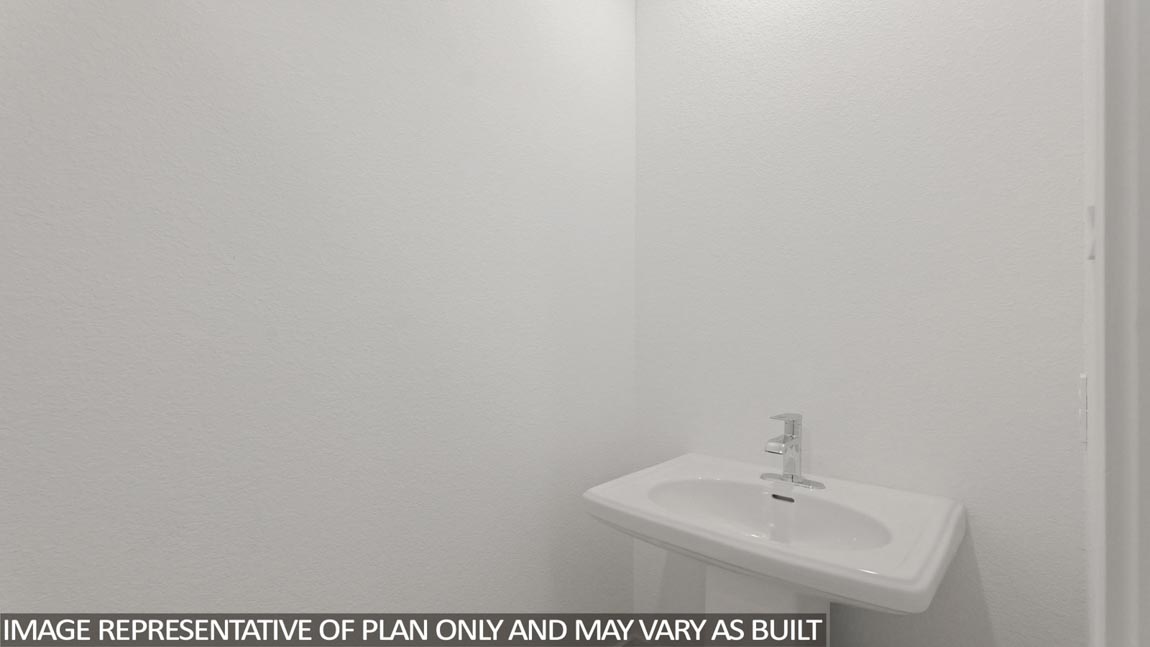 Powder bathroom with pedestal sink