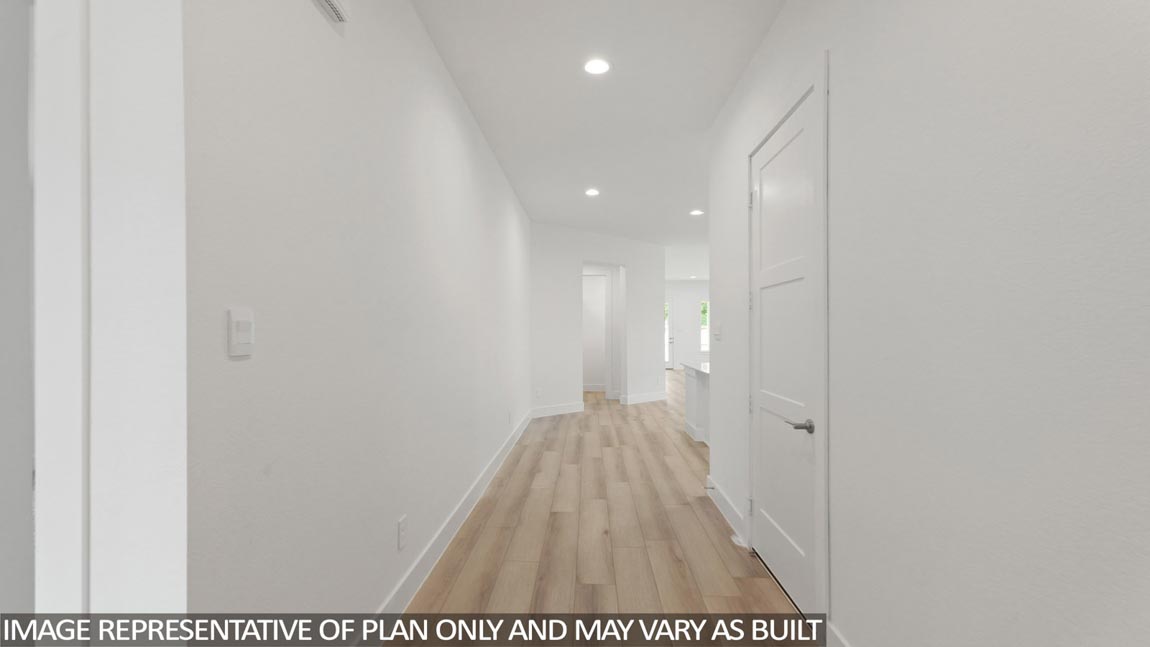 Entry hallway with vinyl flooring