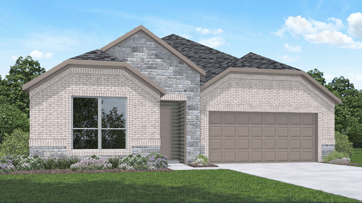 One story home with two car garage