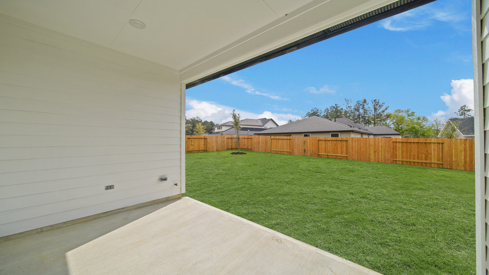 Fully Landscaped backyard