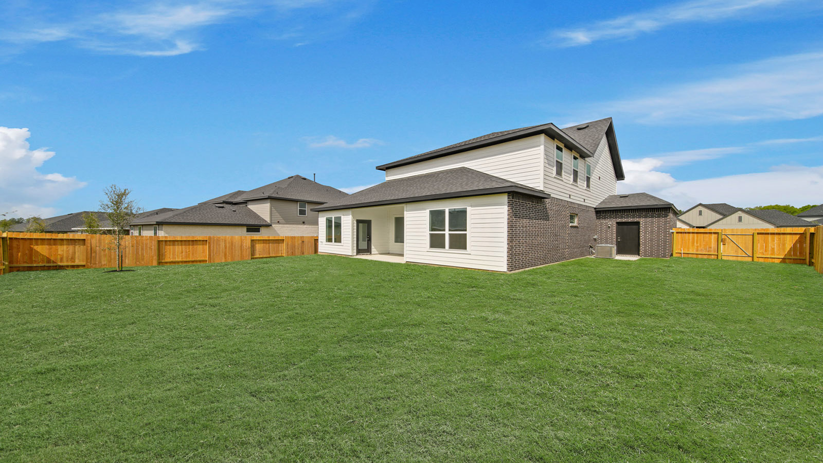 Fully Landscaped backyard