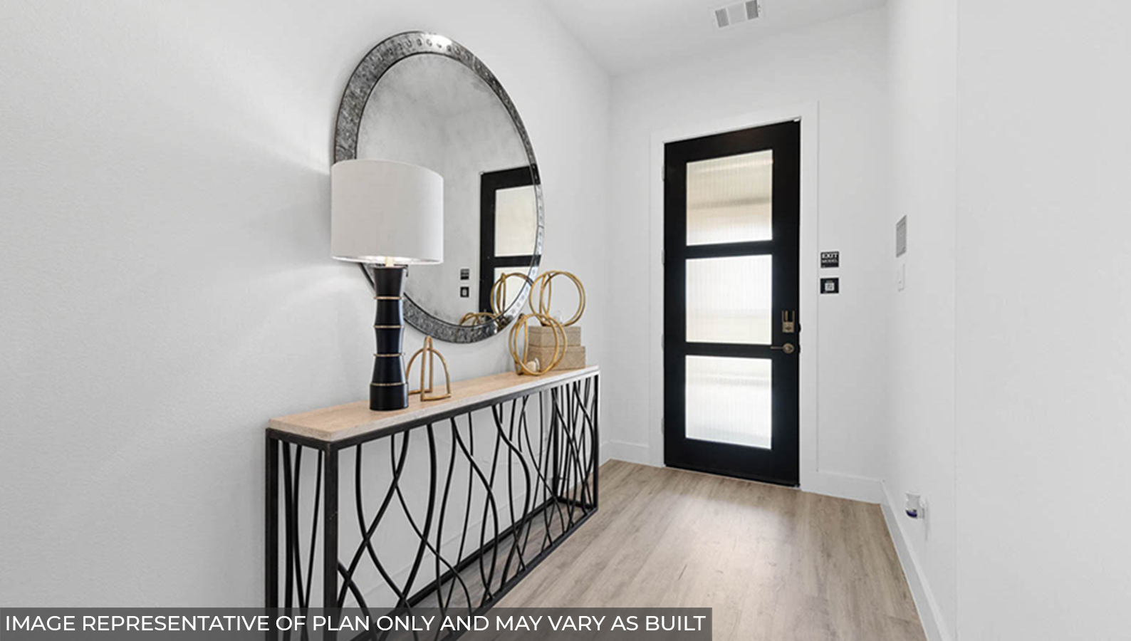 Entry hallway with vinyl flooring