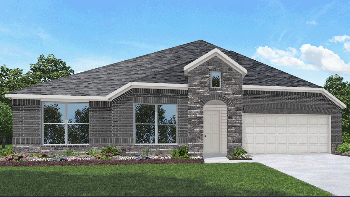 Two story home with two car garage