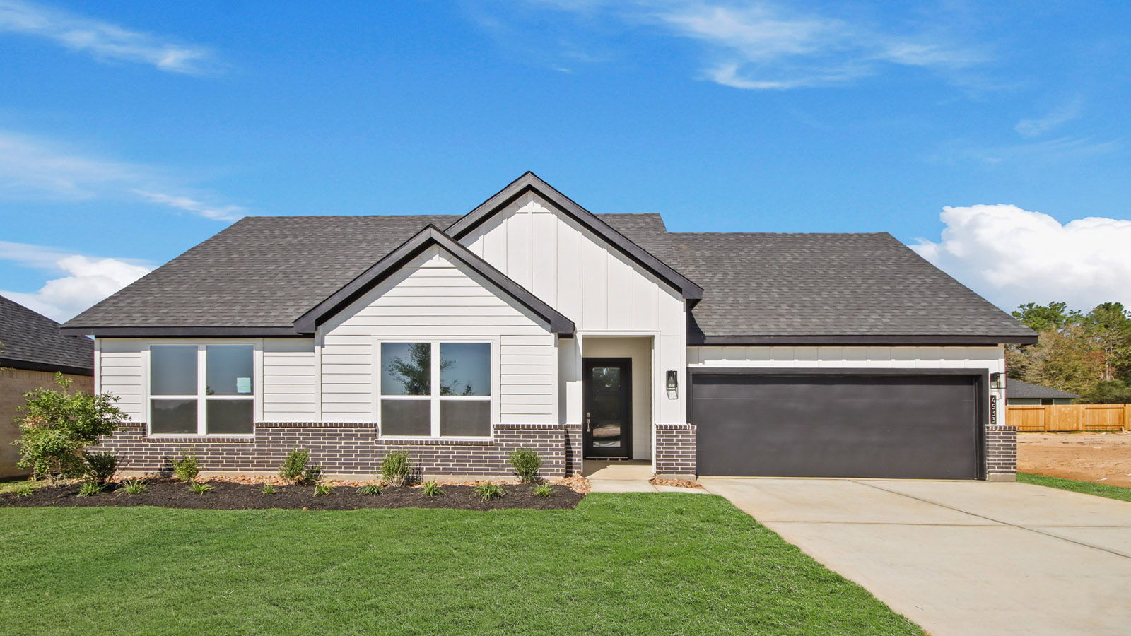 One story home with two car garage