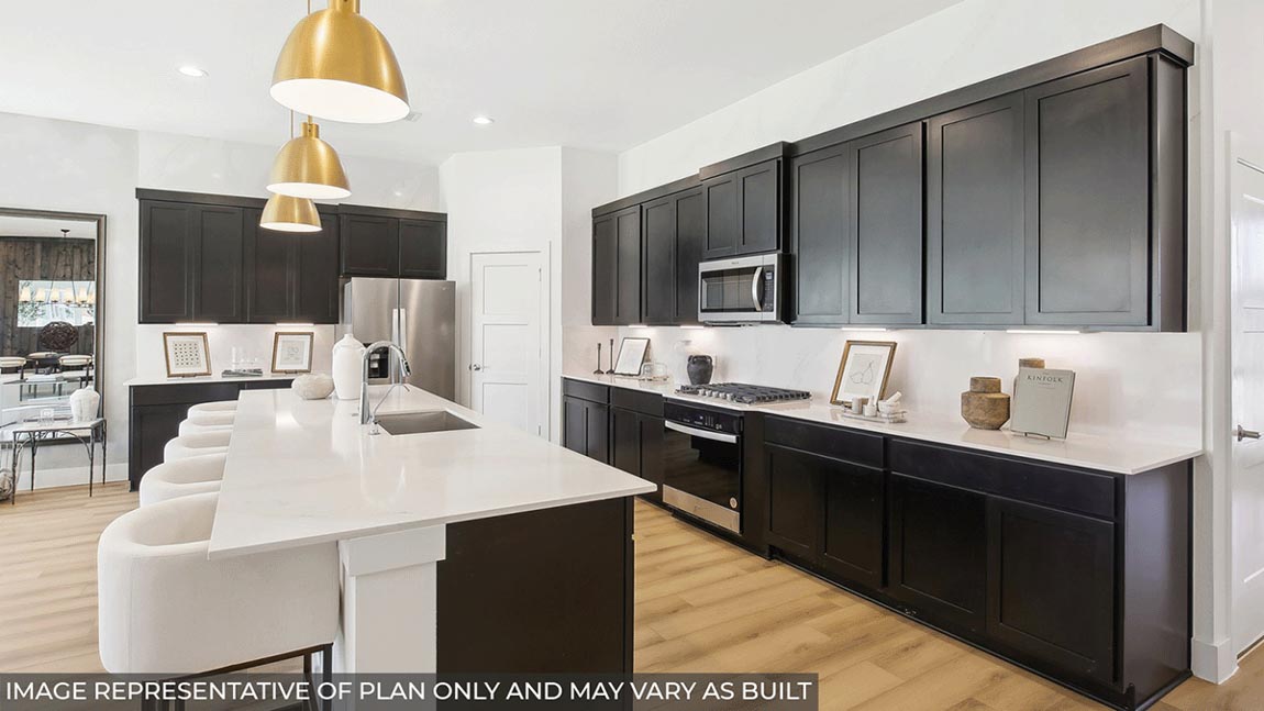 Open concept living, dining, and kitchen area