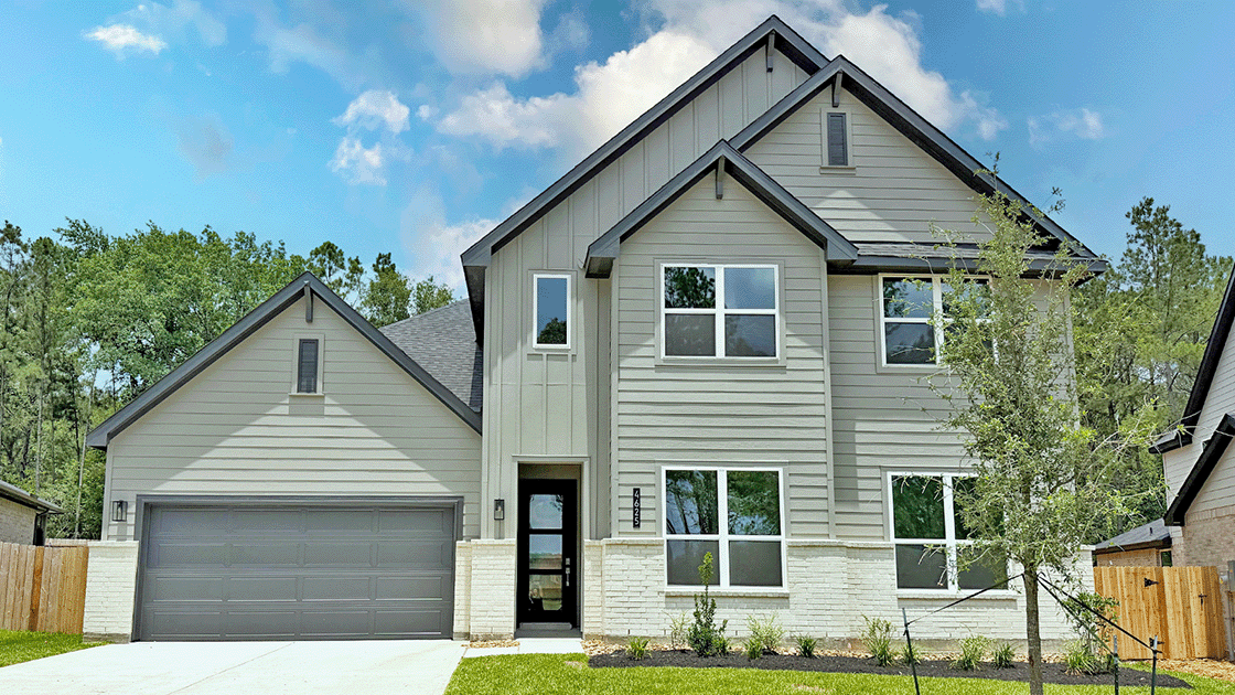 Two story home with two car garage