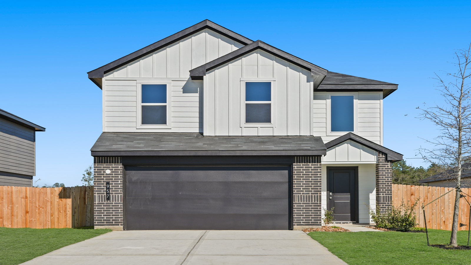 Two story home with two car garage