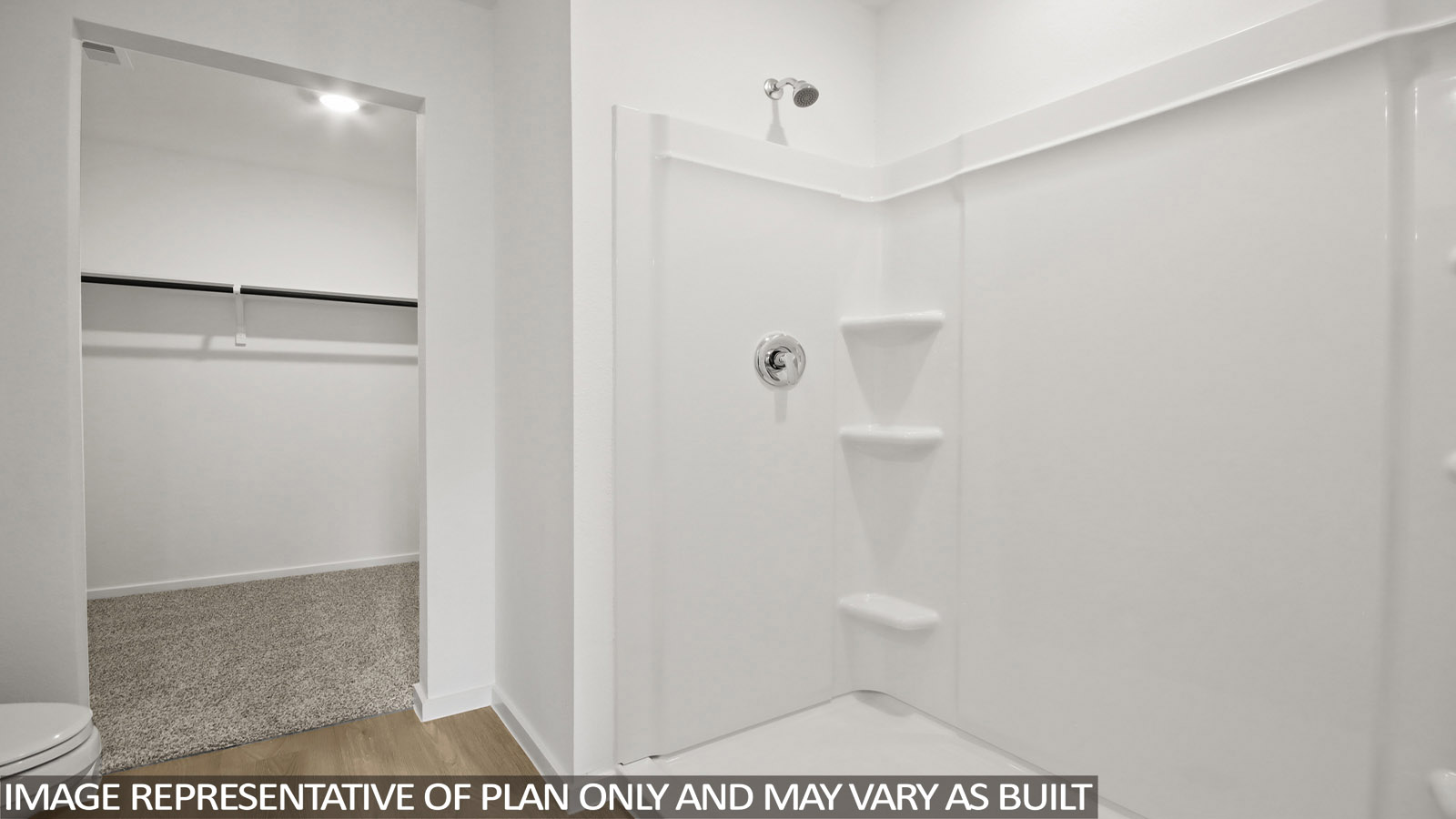 Primary bathroom with single sink