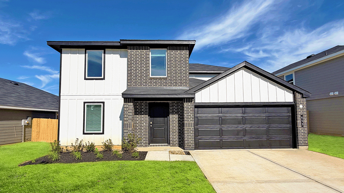 Two story home with two car garage