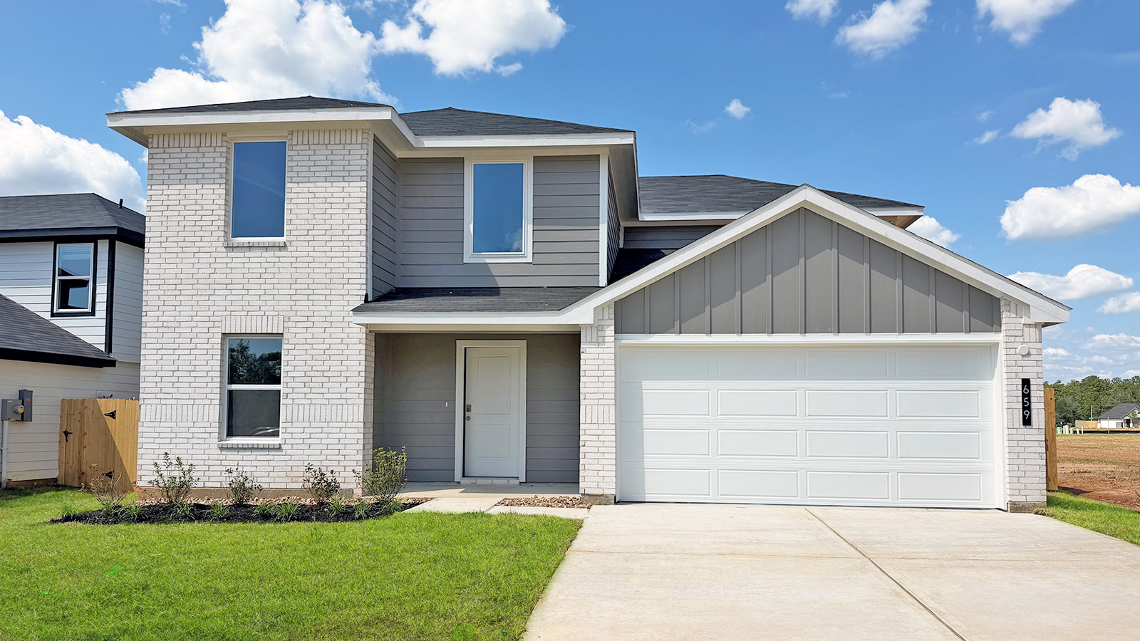 Two story home with two car garage