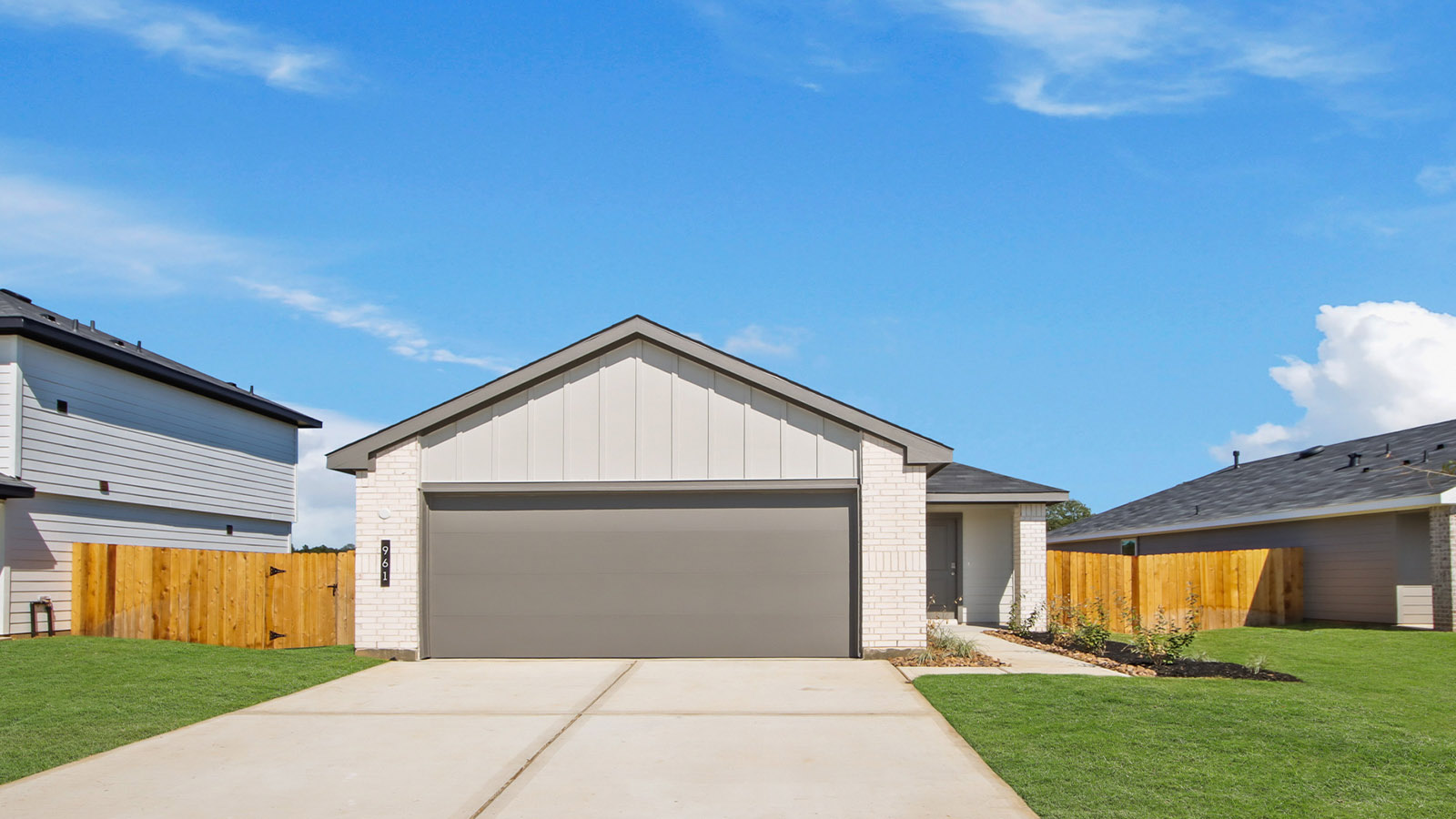 One story home with two car garage