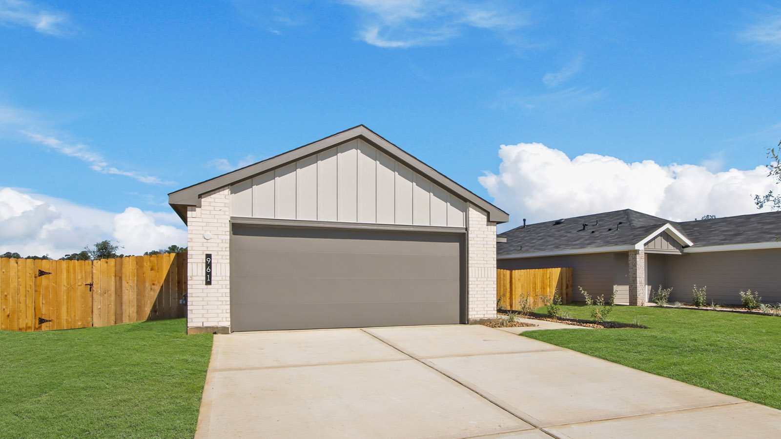 One story home with two car garage