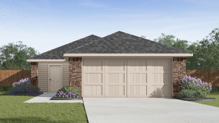 One story home with two car garage