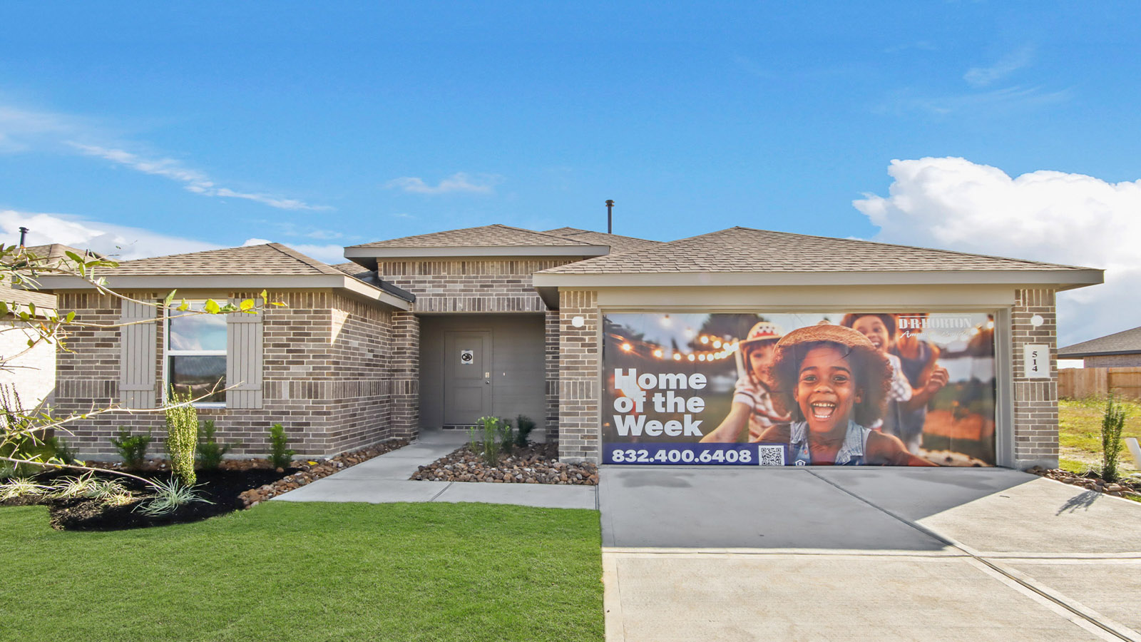 One story home with two car garage