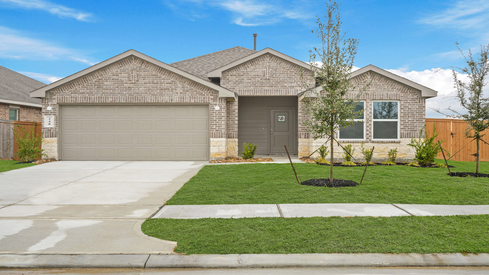 One story home with two car garage