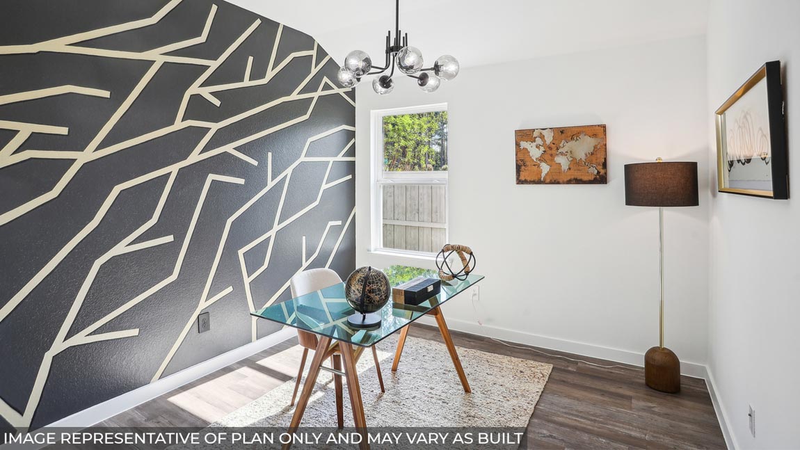 Study with vinyl flooring