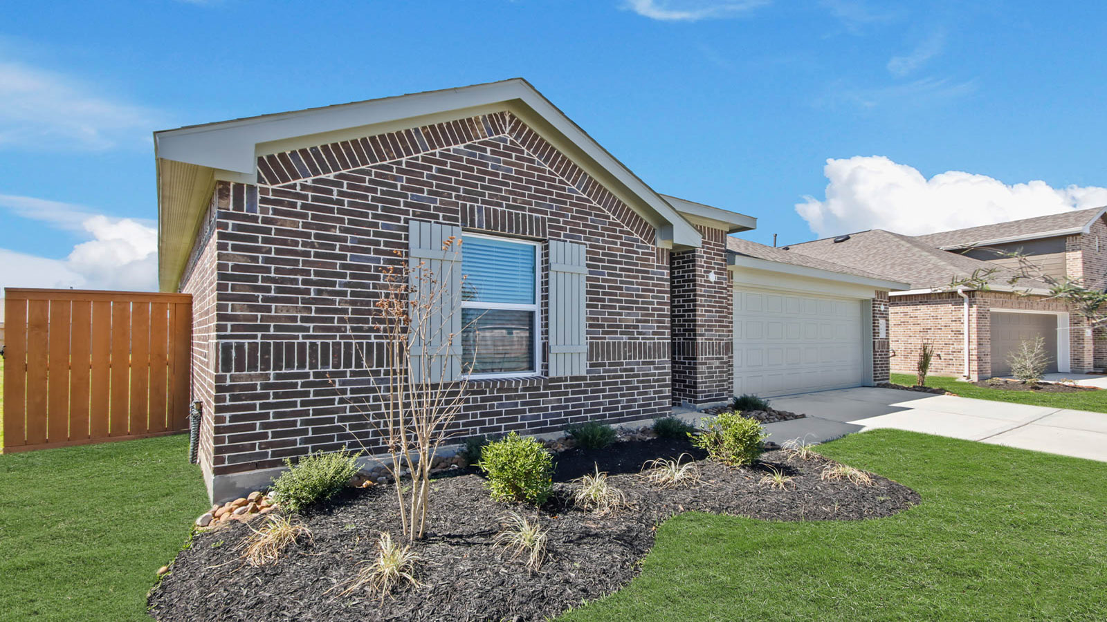 One story home with two car garage