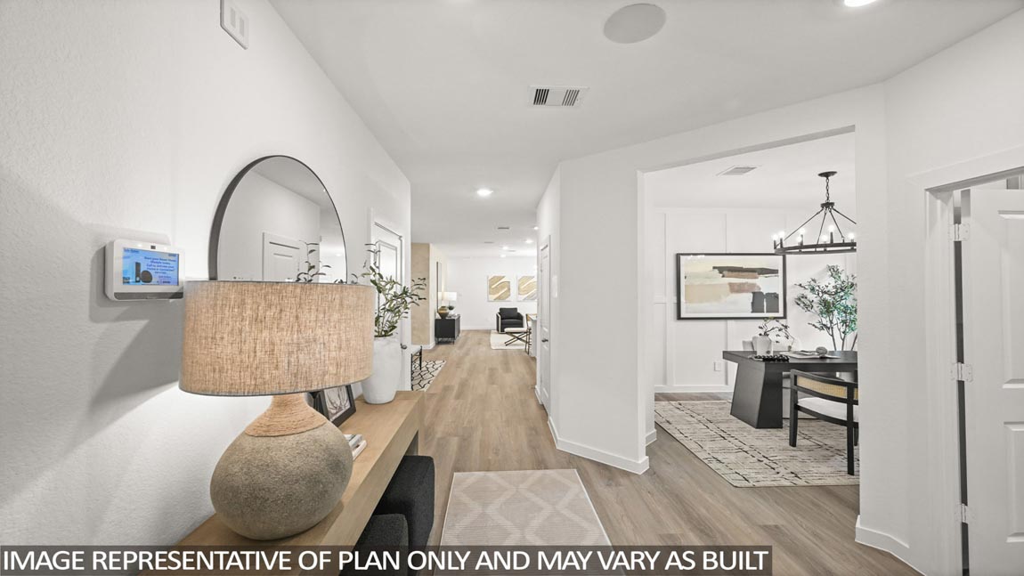 Entry hallway with vinyl flooring