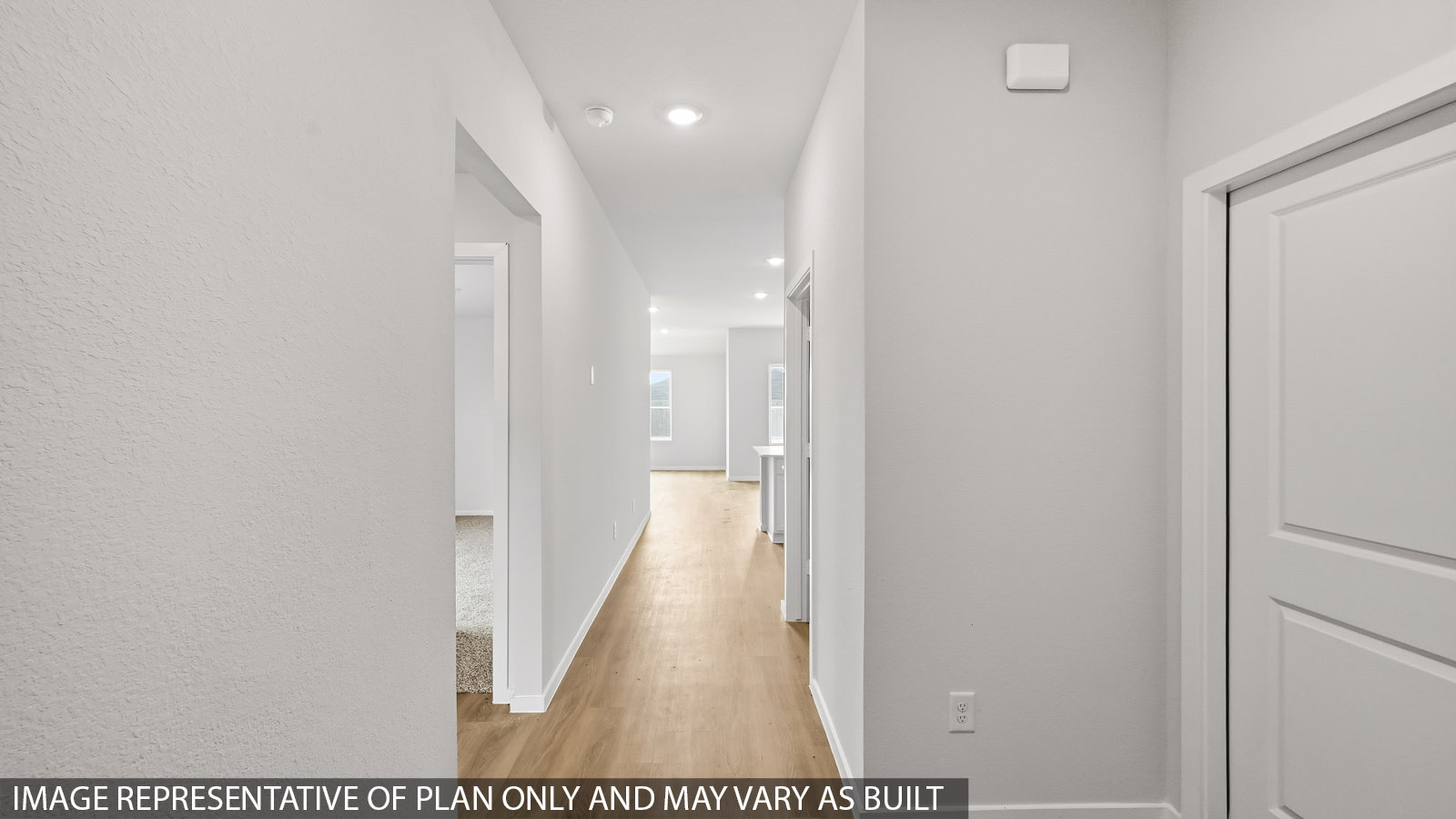 Entry hallway with vinyl flooring