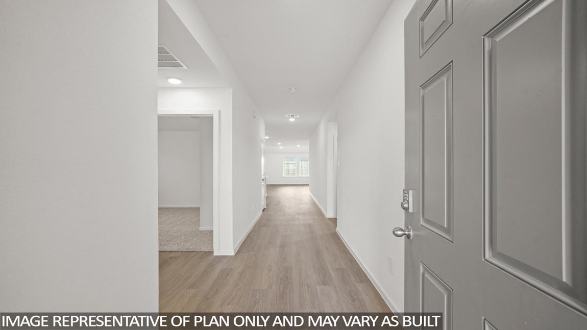 Entry hallway with vinyl flooring