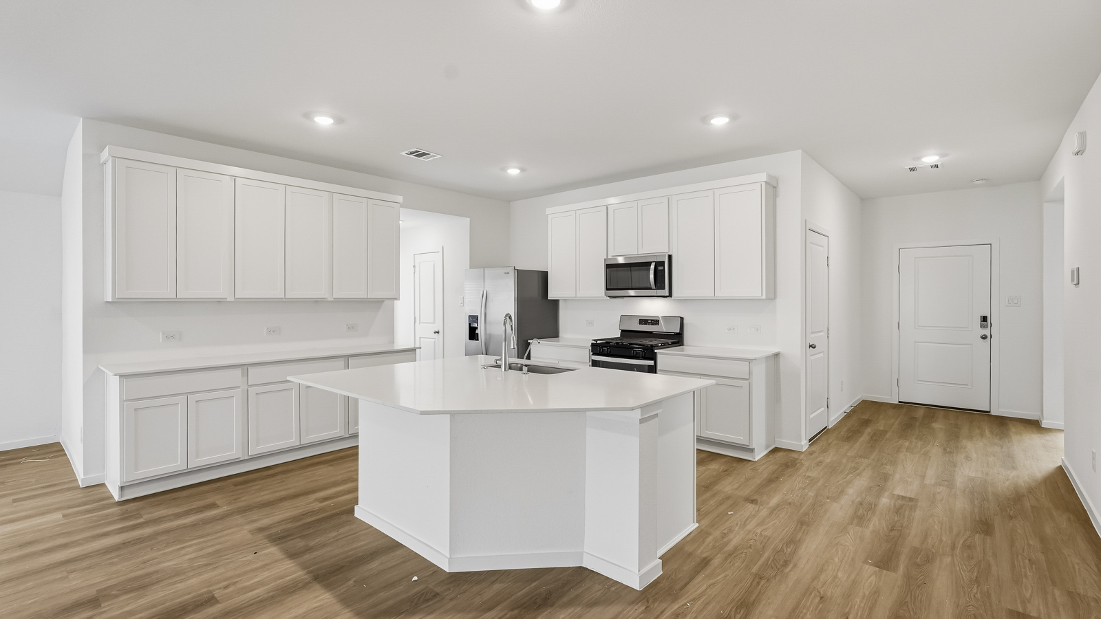 kitchen with vinyl flooring